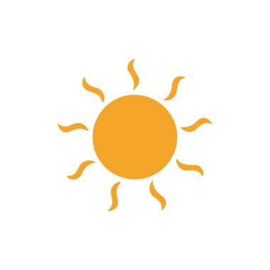 güneş simgesi. Düz tasarım 