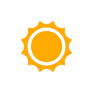 güneş simgesi. Düz tasarım 