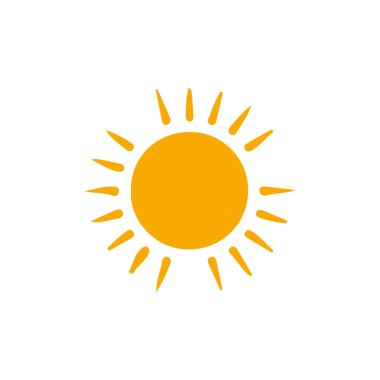 Güneş simgesi, vektör illüstrasyonu