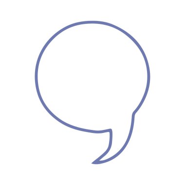 Biçimlendirilmiş konuşma balonu simgesi, vektör illüstrasyonu