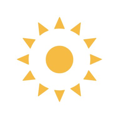 Güneş simgesi, vektör illüstrasyonu