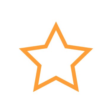 yıldız simgesinin renk vektör illüstrasyonu