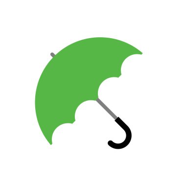 simple umbrella icon on white background.