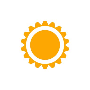 güneş simgesi. Düz tasarım 