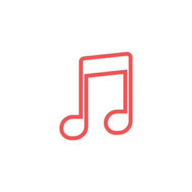 Müzik notası simgesi. vektör illüstrasyonu