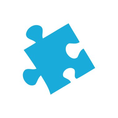 Yapboz simgesi, yapboz vektör çizimi ve alan arkaplanını kopyala