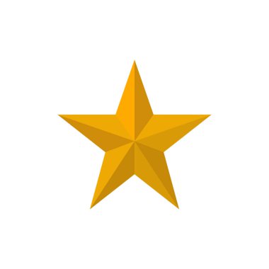 yıldız simgesinin renk vektör illüstrasyonu