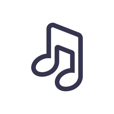 müzik notası ikon vektör illüstrasyonu