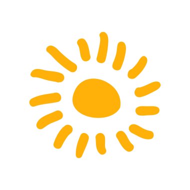 Güneş simgesi, vektör illüstrasyonu