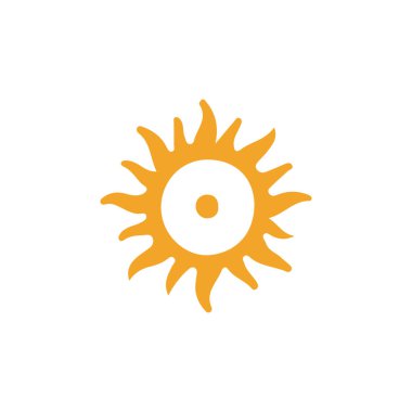 güneş simgesi. Düz tasarım 