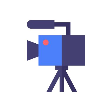 video kamera simgesi, vektör illüstrasyonu 