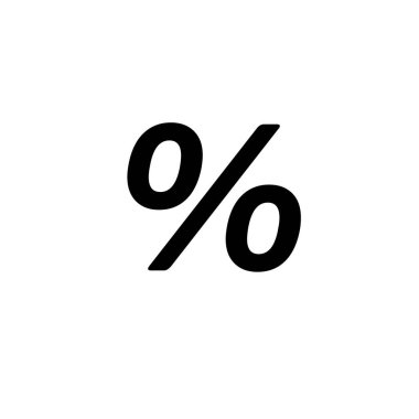 percent vector icon illustration on white background