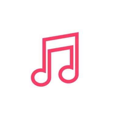 müzik notası ikon vektör illüstrasyonu