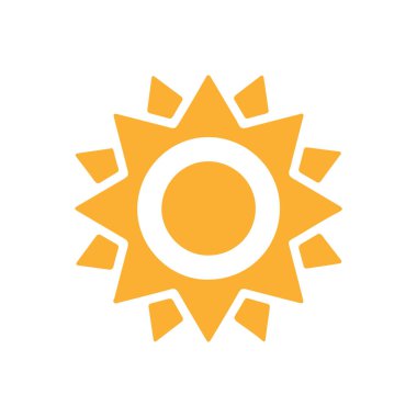 Güneş simgesi, vektör illüstrasyonu