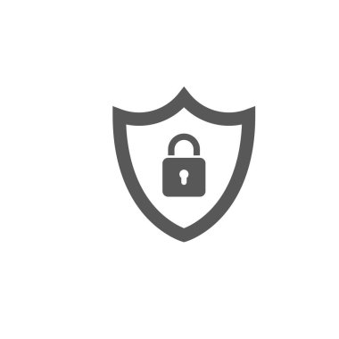 kalkan ikon vektör illüstrasyonu