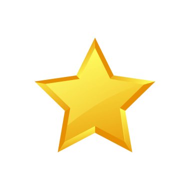 yıldız simgesinin renk vektör illüstrasyonu