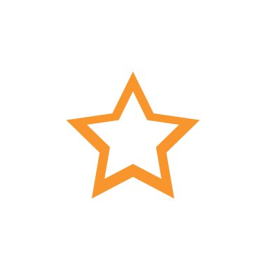 yıldız simgesinin renk vektör illüstrasyonu