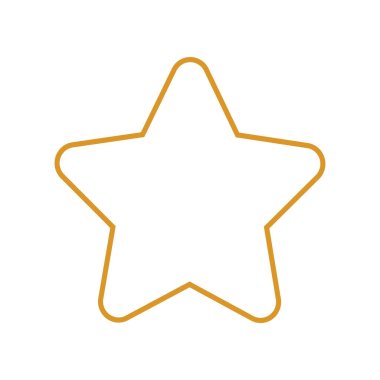 yıldız simgesinin renk vektör illüstrasyonu