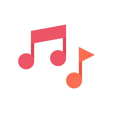 müzik notası ikon vektör illüstrasyonu