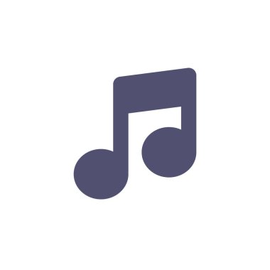 müzik notası ikon vektör illüstrasyonu