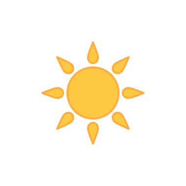 Güneş simgesi, vektör illüstrasyonu