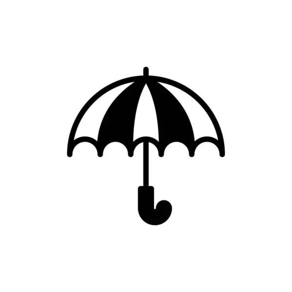 Simple Umbrella Icon White Background —  Vetores de Stock