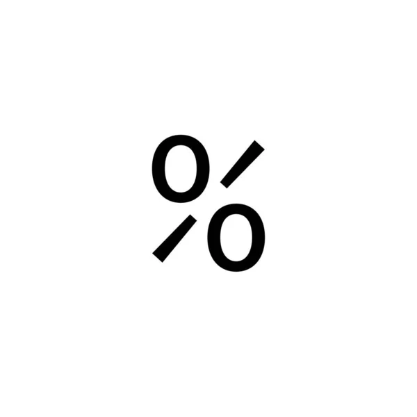 Percent Vector Icon Illustration White Background — Διανυσματικό Αρχείο