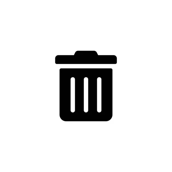 Trash Bin Flat Icon Illustration Recycle Symbol — Stockvektor