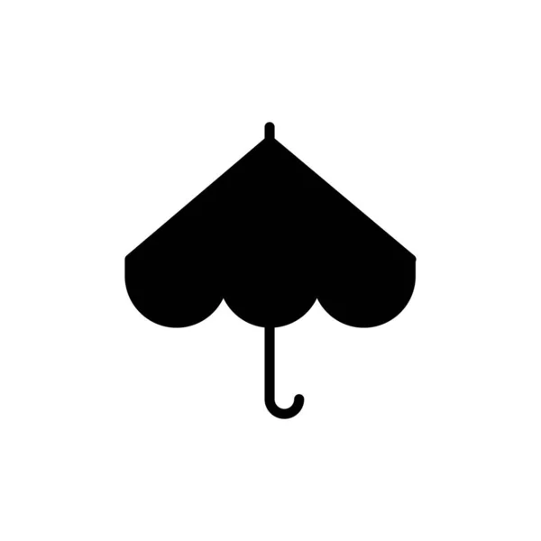 白い背景にシンプルな傘のアイコン — ストックベクタ