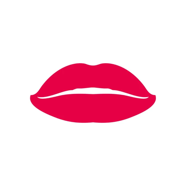 Red Lips Simple Icon Vector Illustration — Stockový vektor