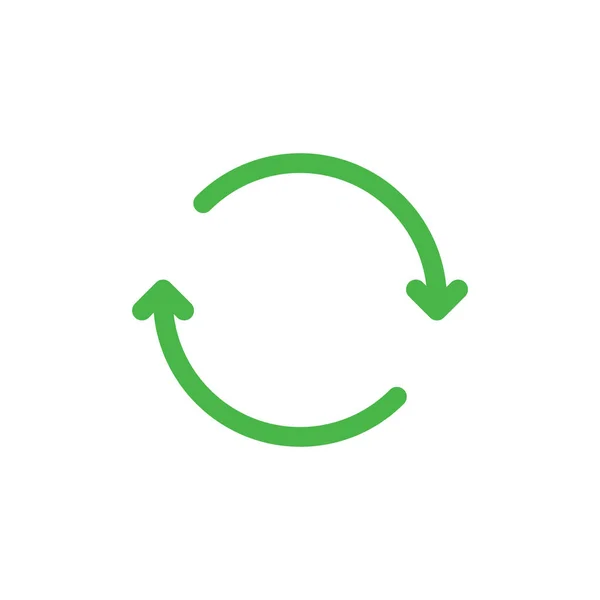 Groen Recycle Symboolpictogram Vectorillustratie — Stockvector