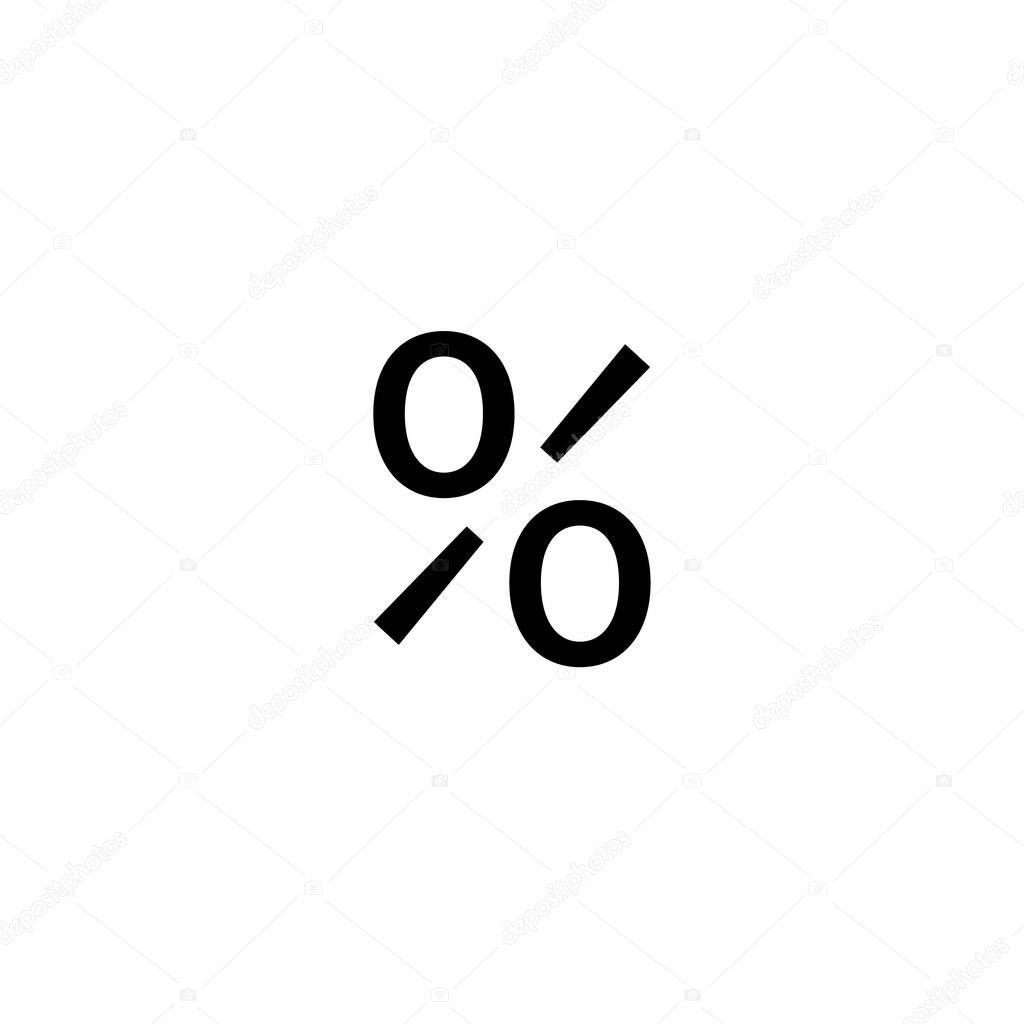 percent vector icon illustration on white background