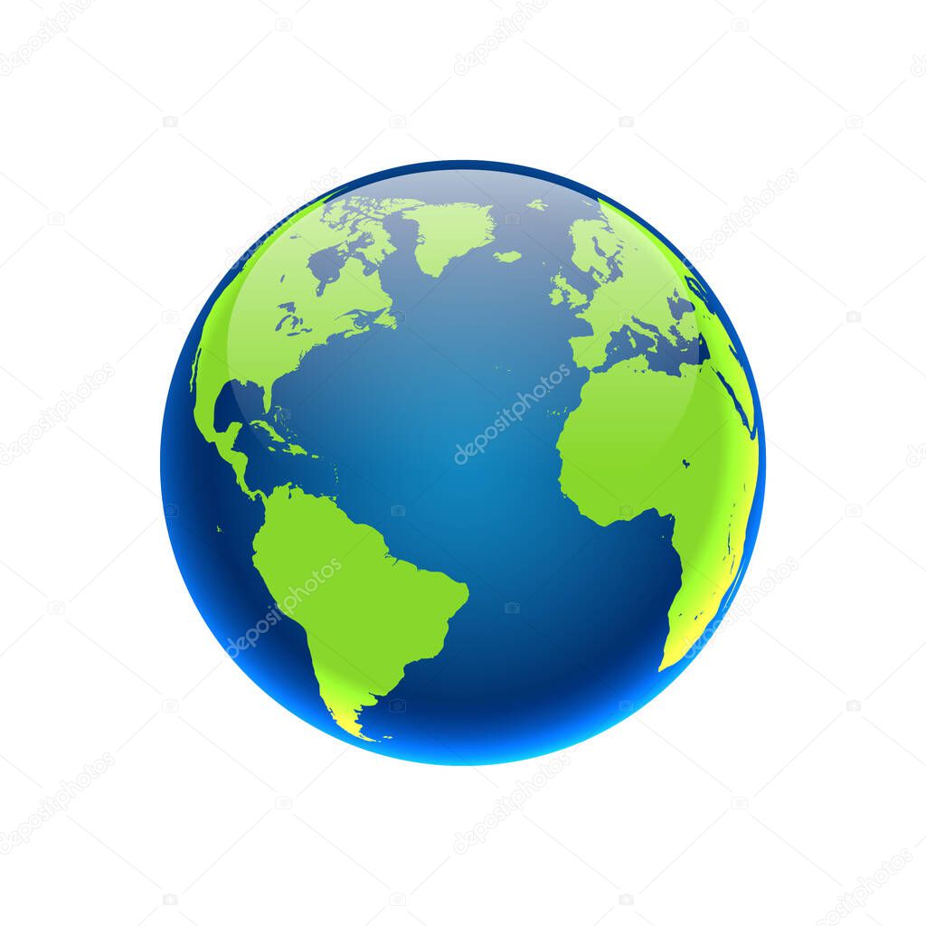world map icon, vector illustration background