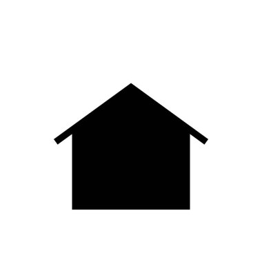 Emlak konsepti ev simgesi, vektör illüstrasyonu