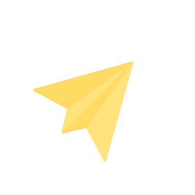 paper plane simple icon, vector illustration