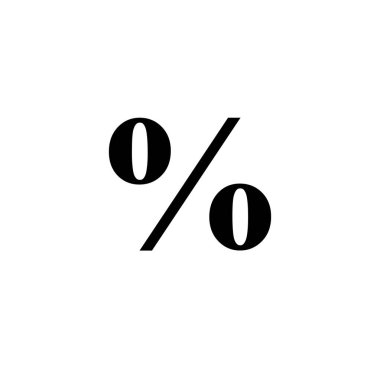 percent vector icon illustration on white background
