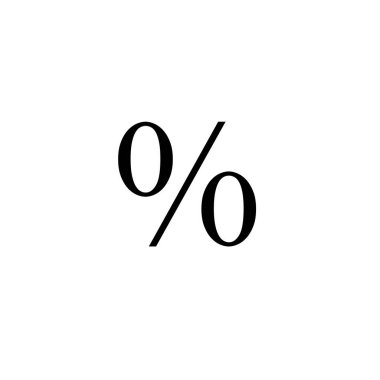 percent vector icon illustration on white background