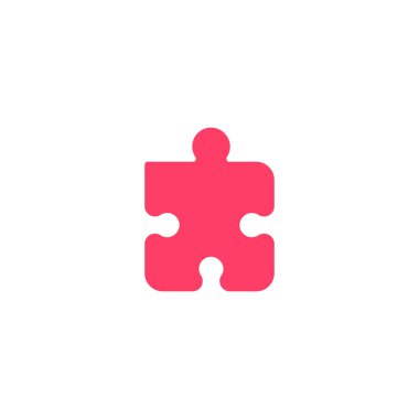 Yapboz simgesi, yapboz vektör çizimi ve alan arkaplanını kopyala