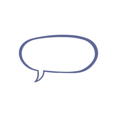 Biçimlendirilmiş konuşma balonu simgesi, vektör illüstrasyonu