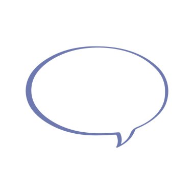 Biçimlendirilmiş konuşma balonu simgesi, vektör illüstrasyonu