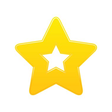 yıldız simgesinin renk vektör illüstrasyonu