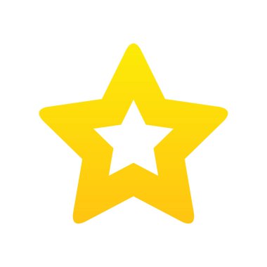 yıldız simgesinin renk vektör illüstrasyonu