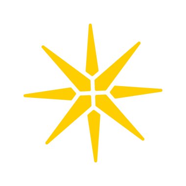 Soyut yıldız simgesi vektör illüstrasyonu