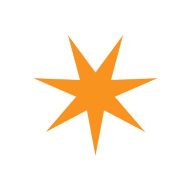Soyut yıldız simgesi vektör illüstrasyonu