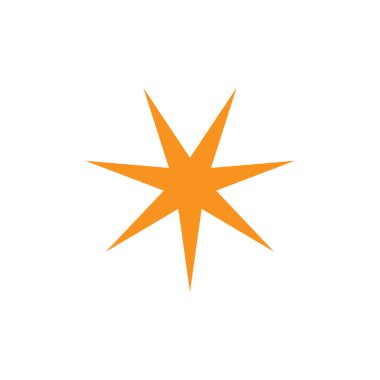 Soyut yıldız simgesi vektör illüstrasyonu