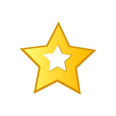 Soyut yıldız simgesi vektör illüstrasyonu