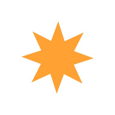 Soyut yıldız simgesi vektör illüstrasyonu