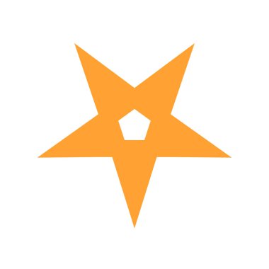 Soyut yıldız simgesi vektör illüstrasyonu