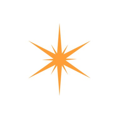 Soyut yıldız simgesi vektör illüstrasyonu