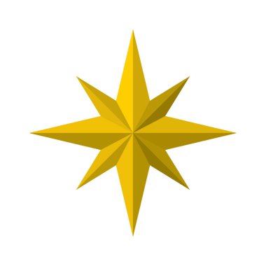 Soyut yıldız simgesi vektör illüstrasyonu